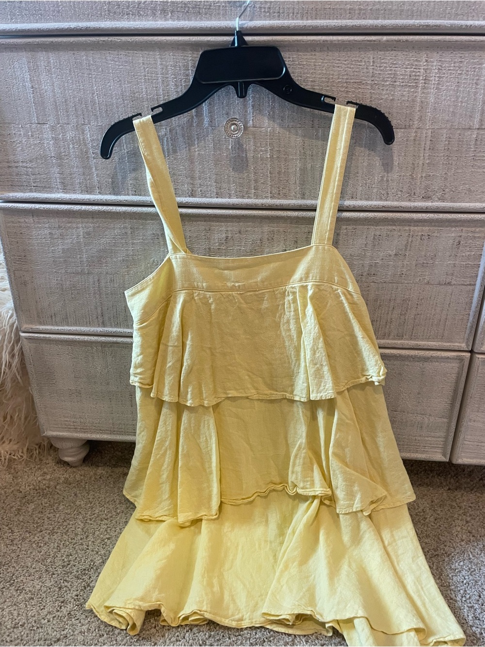 bp Yellow Ruffle Tiered Camisole Tank